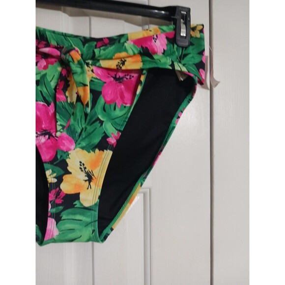 NWT Women's Old Navy High Waisted Bikini Swim Bottoms Size L  Tropical - Picture 9 of 9